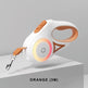 Orange 3M LED illuminated automatic pet leash