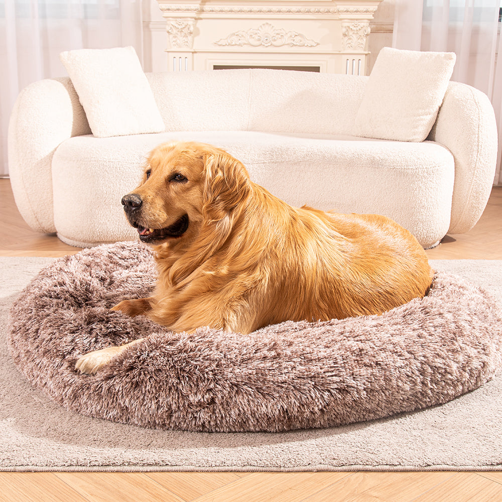 Cozy donut plush cushion for pets