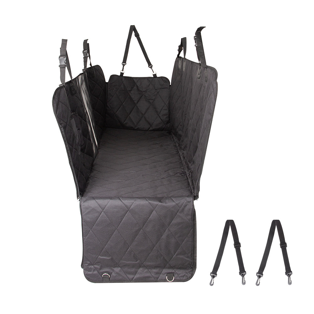 Securing pets with a car seat cover for dogs
