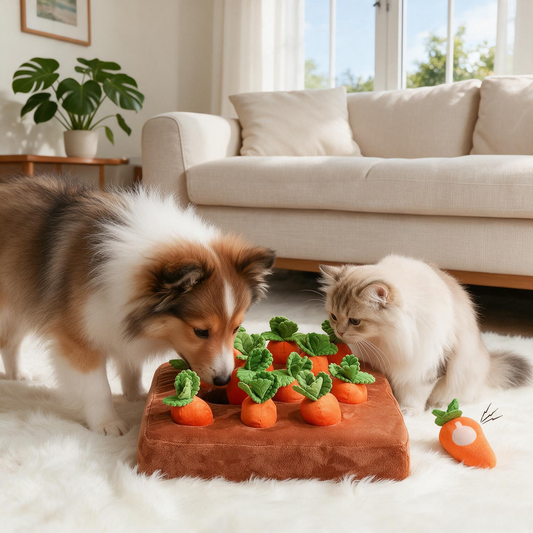 Ikeepet Interactive  Carrot Snuffle Mat for Dogs and Cat, Training and Boredom Relief Plaything
