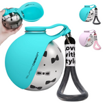 Ikeepet 285ML Portable Stainless Steel Dog Water Bottle, Leakproof PETG Travel Drinking Dispenser for Small Puppy Outdoor Walking Hiking