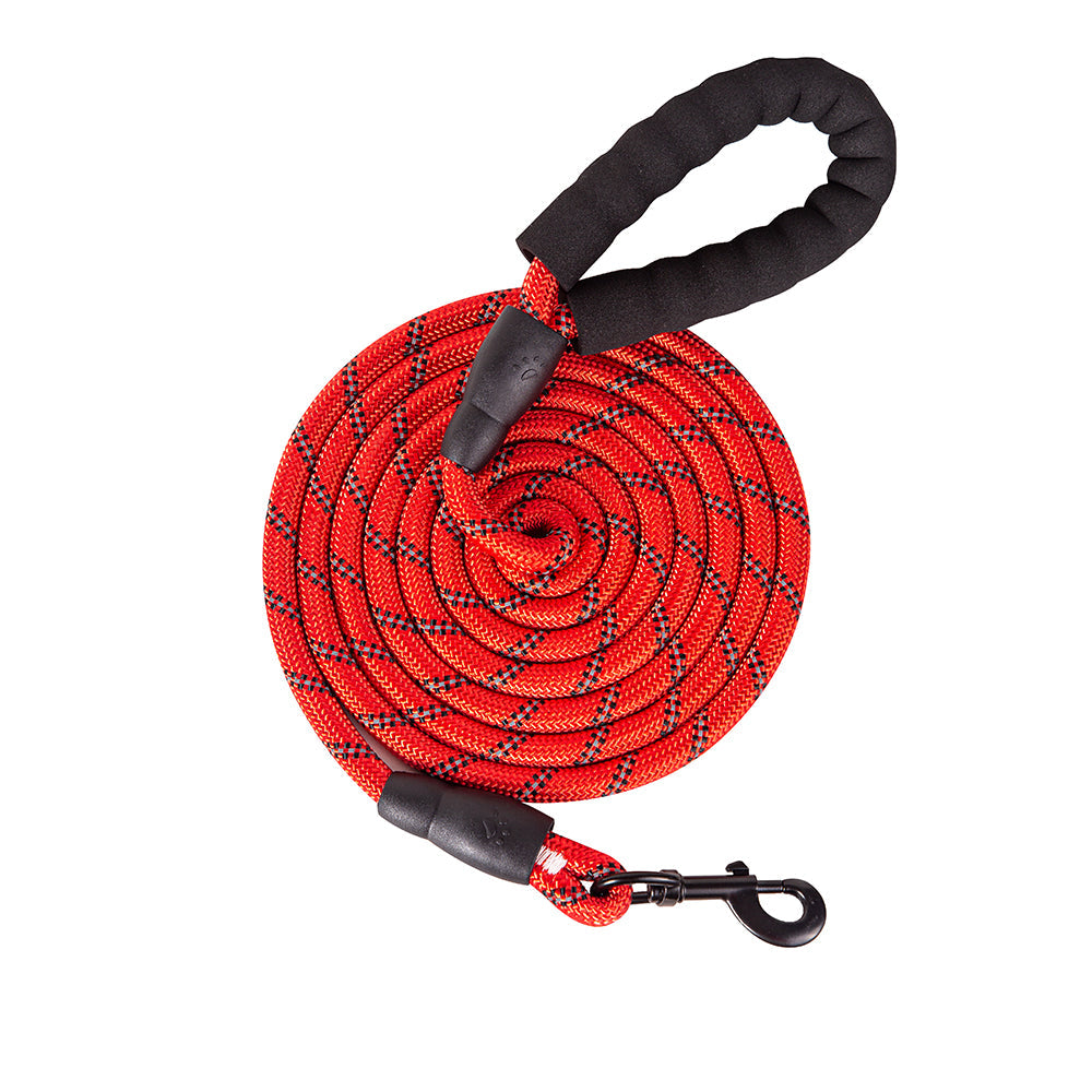 Red and Black Soft grip dog leash for pet